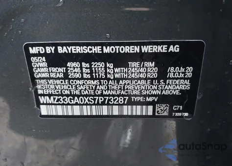 2025 Mini Countryman John Cooper Works from USA, damaged, VIN WMZ33GA0XS7P73287